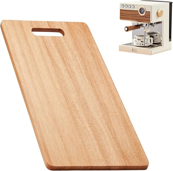 Appliance Slider Tray for Coffee Maker Kitchen Rolling Tray for Countertop Wood Coffee Slider Tray with Rubber Wheels Organization Accessories