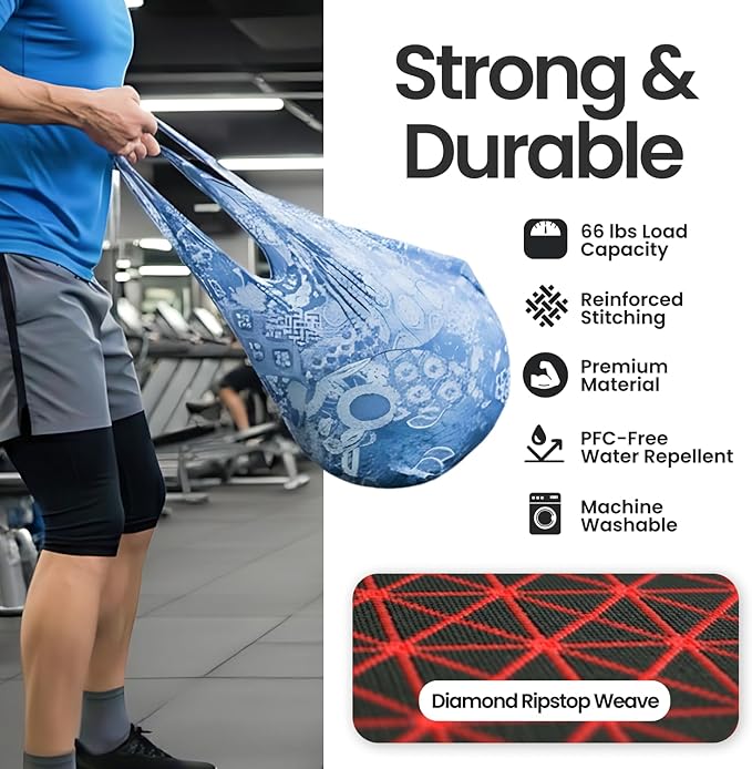 Nanobag Ultra-Lightweight Foldable Sling for Women & Men, Reusable Grocery & Travel Bag, Packable Collapsible Compact Market Crossbody (Sling Psychedelic)