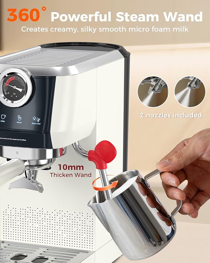 Tuni E2 𝑬𝒔𝒑𝒓𝒆𝒔𝒔𝒐 𝑴𝒂𝒄𝒉𝒊𝒏𝒆 with 𝑩𝒐𝒕𝒕𝒐𝒎𝒍𝒆𝒔𝒔 𝑷𝒐𝒓𝒕𝒂𝒇𝒊𝒍𝒕𝒆𝒓 Combo Set | 58mm 𝐃𝐮𝐚𝐥 𝐁𝐨𝐢𝐥𝐞𝐫 Coffee Maker | Professional Home Barista Kit | Gift for Coffee Lovers