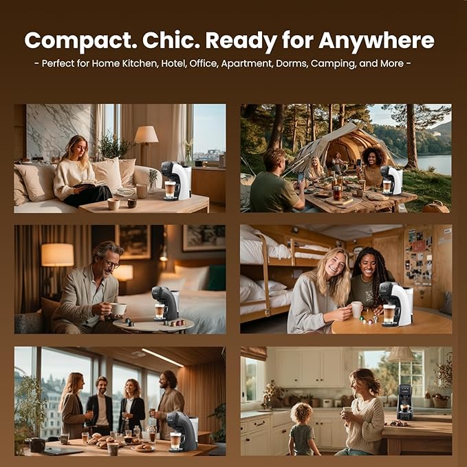 Warriors1 Coffee Maker for Keurig K Cup, Espresso Machine for Nespresso Original, Dolce Gusto Coffee Pods, Ground Coffee, Coffee Machine for Cappuccino & Latte, Programmable, 20 Bar, 28 oz Reservoir