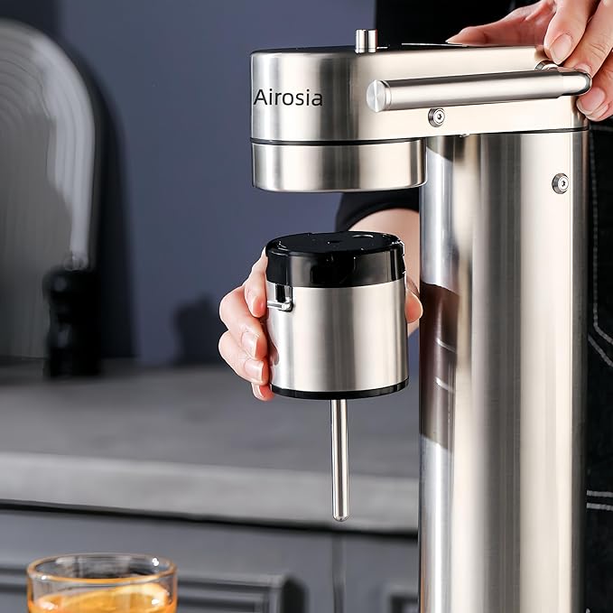 Sparkling Water Maker - 304 Stainless Steel Soda Maker, Multi-Beverage Compatibility & Enhanced Bubbles, Ideal for Homemade Diy Carbonated Water Machine(CO2 Carbonator NOT Included)