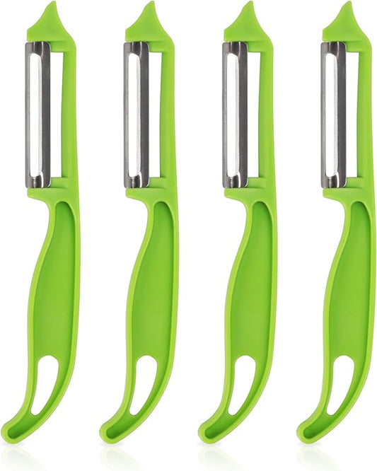 Vegetable Peeler and Grater Set, Multi-Purpose Kitchen Tools, White (Green)