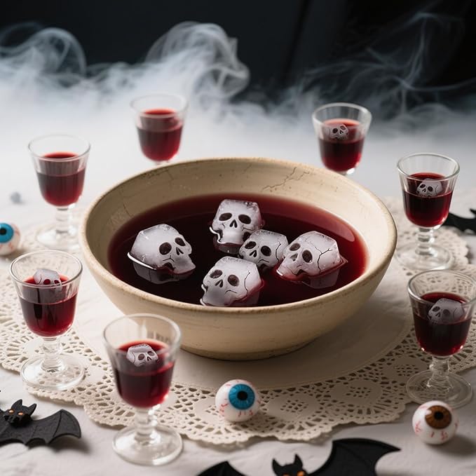 Halloween Skull Silicone Molds for Baking, 6 Cavities 3D Skull Baking Pan for Cake Chocolate, Skeleton Mold for Pizza Ice Wax Melt Jelly Resin (Black)