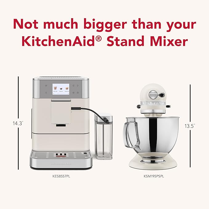 KitchenAid Fully Automatic Espresso Machine KF7, KES8557, Porcelain White