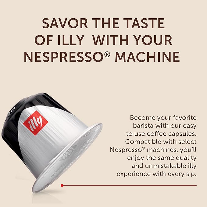illy Aluminum Espresso Pods - Compatible with Nespresso Machines - Single Serve Coffee Capsules, Classico, Forte, Intenso, Decaf, Classico Lungo Roasts - Variety - 10 Count (Pack of 20)