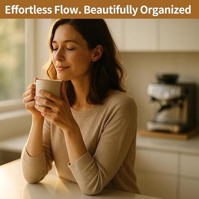 Sliding Tray for Coffee Maker, Appliance Slider Bamboo with Rubber Wheels for Heavy Kitchen Appliances, Coffee Pot Slider Tray for Countertop(14"D x 9.5"W)