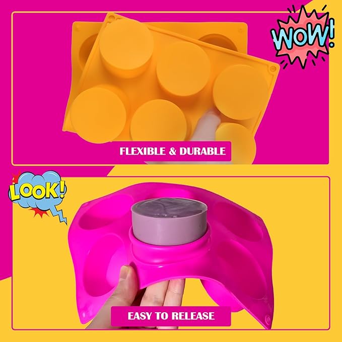 Cake Puck Mold Set, 12-Cavity Chocolate Covered Oreos Silicone Molds, Round CakePop Molds with 2 Spatulas for DIY Cake Cores, Cakepucks, Chocolate Desserts