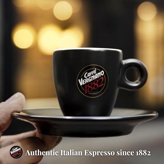 Caffe Vergnano 1882 Antica Bottega Whole Bean Arabica Medium Roast Espresso, 2.2 lbs Bag - Italian Coffee Beans with notes of Chocolate, Nuts & Caramel, Intensity 5/10-1000g Bag