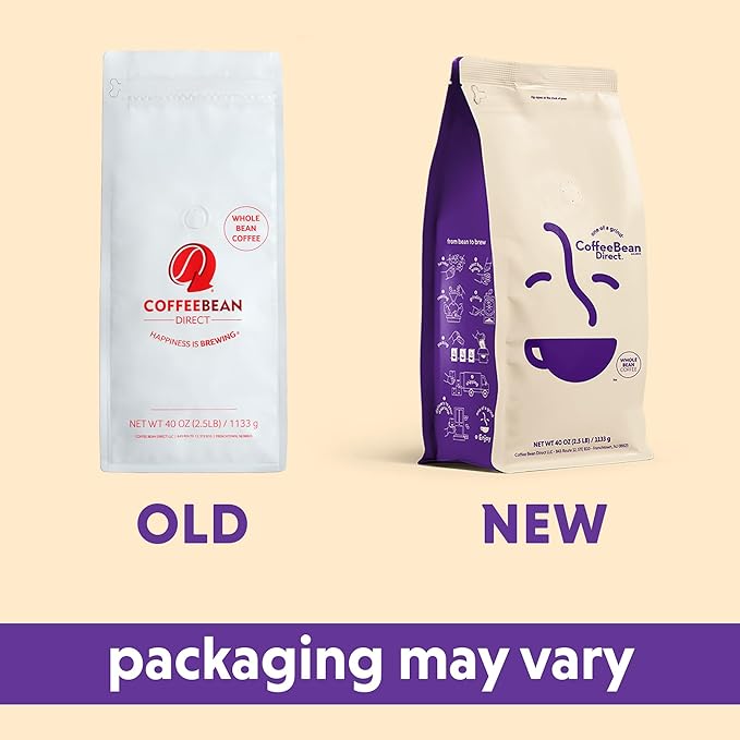 Coffee Bean Direct Italian Roast Espresso, Whole Bean Coffee, Dark Roast, 2.5 Pound Bag (Pack of 1)