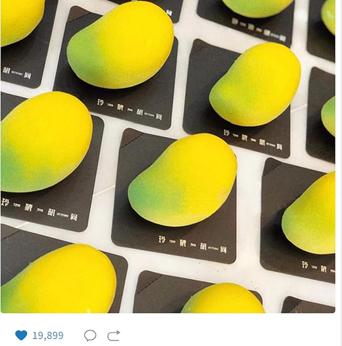 OCPO KITCHEN Mango Silicone Mold for Baking Mousse Cake, Fruit French Dessert, Pastry, Chocolate, Ice Cream, Cake Decoration Mold, 3D Mango Shape (10-Cavity)