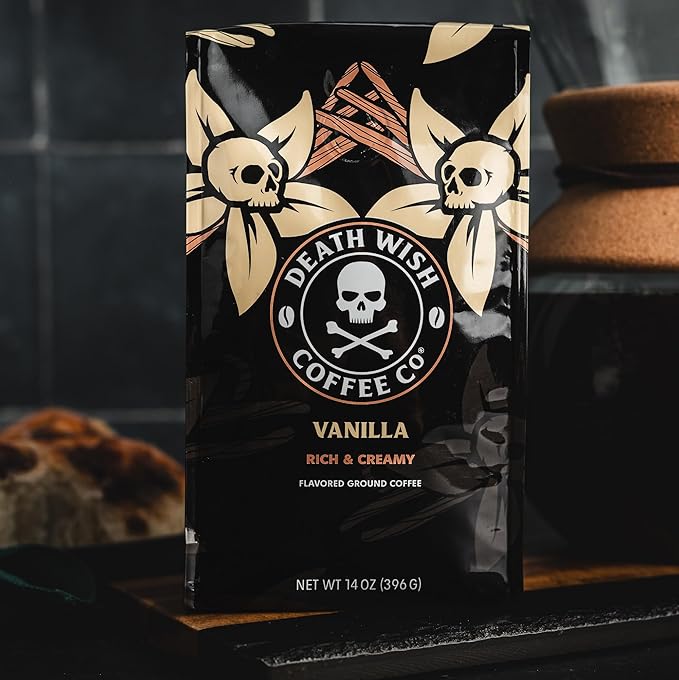 DEATH WISH COFFEE - Vanilla Ground Coffee (14 oz)