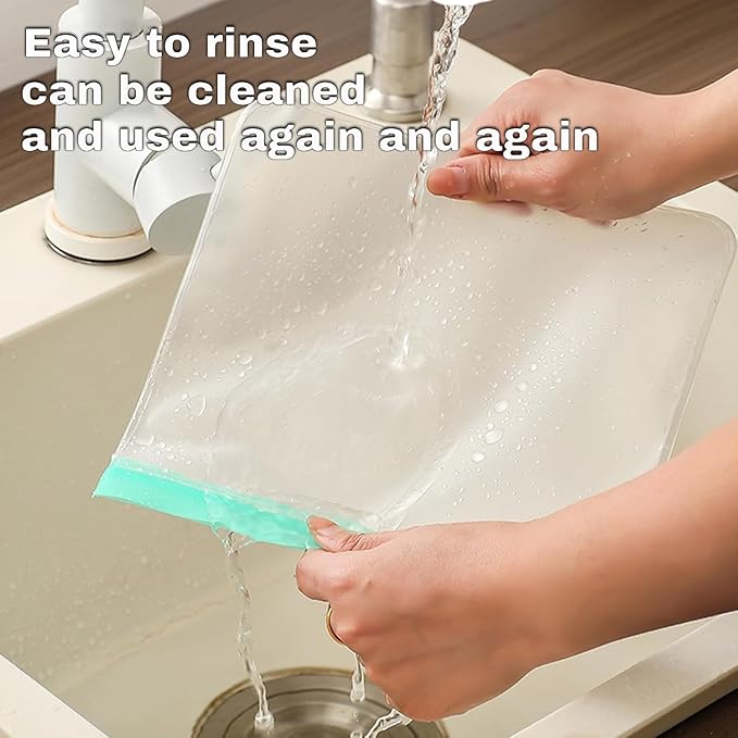 10 Pack reusable bags, Leakproof Reusable Freezer Bags, BPA Free silicone food storage bags for Lunch Marinate Food Travel - 3 Gallon 3 Snack 4 Sandwich Bags.