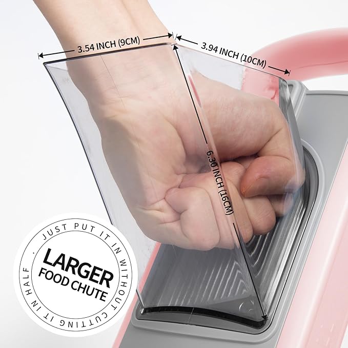 Safe Mandoline Food Slicer for Kitchen - Vegetable Chopper With Adjustable Thickness, Multifunctional Veggie Chopper Vegetable Cutter Slicer Dicer For Onion Potato Tomato - Pink