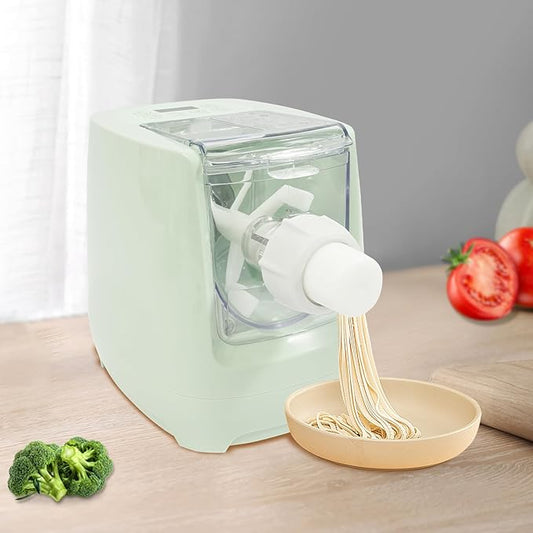 Electric Pasta Maker, Automatic Noodle Maker Machine with 13 Molds Easy Operation for Homemade Spaghetti Dumpling Skins and More
