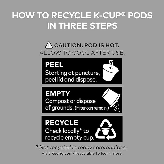 Caribou Coffee Caramel Flavored Coffee, Single Serve Keurig K-Cup Pods, Medium Roast Coffee, 96-Count Box (Pack of 4)