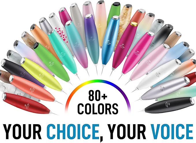 Zulay Kitchen Powerful Milk Frother Wand - Ultra Fast Handheld Drink Mixer - Electric Whisk Foam Maker for Coffee, Lattes, Cappuccino, Matcha & Creamer -