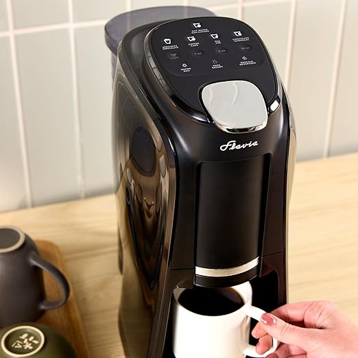 Flavia Aroma Brewer - Black, Makes Coffee, Lattes, Tea, and other Hot or Cold Beverages with Single-Serve Freshpacks, Multiple Brew Sizes