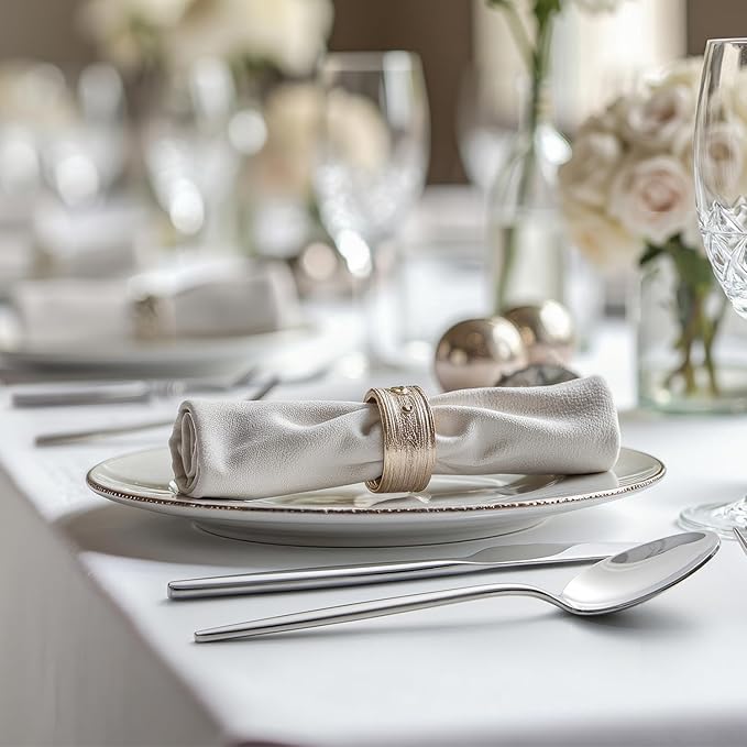 KINGSTONE Silverware Set, 20-Piece Flatware Set Cutlery Set Premium 18/10 Stainless Steel, Tableware Include Forks Knives Spoons for Home Kitchen Restaurant Wedding, Dishwasher Safe