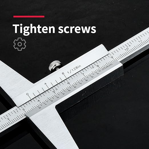 0-300mm Depth Gauge Vernier Caliper，Precision Measurement Tool，High-Strength CarbonSteel，DRINYOUNG（0-300/128in Depth Caliper with Hook）