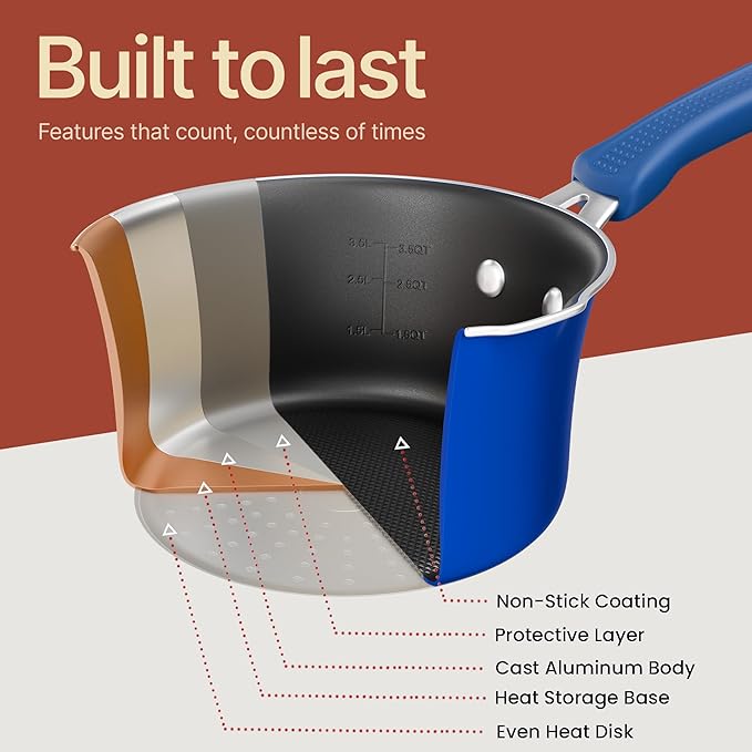 Pots and Pans Set, 23-Piece Non Stick Cookware & Bakeware Sets with Plaid Pattern, Stackable Design, Dishwasher Safe, Stain-resistant, Oven & All-Stove Safe, Tempered Glass Lid, Blue