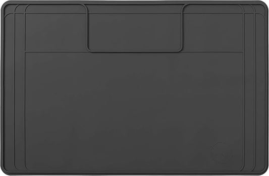 The Original Under Sink Mat - Silicone Waterproof mat, Adjustable, Easy to Clean, Kitchen cabinet liner, Disifenction Surface - 31" x 22" or smaller (Dark Gray, 31" x 22")