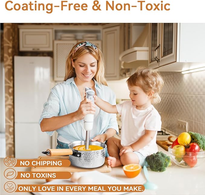 3-Ply Stainless Steel Pot, 1.8 Quart Sauce Pan, Multipurpose Small Cooking Pot with Glass Lid, Fast Heating Yukihira Pot, All Cooktop Compatible for Milk, Soups, Pasta and Everyday Cooking