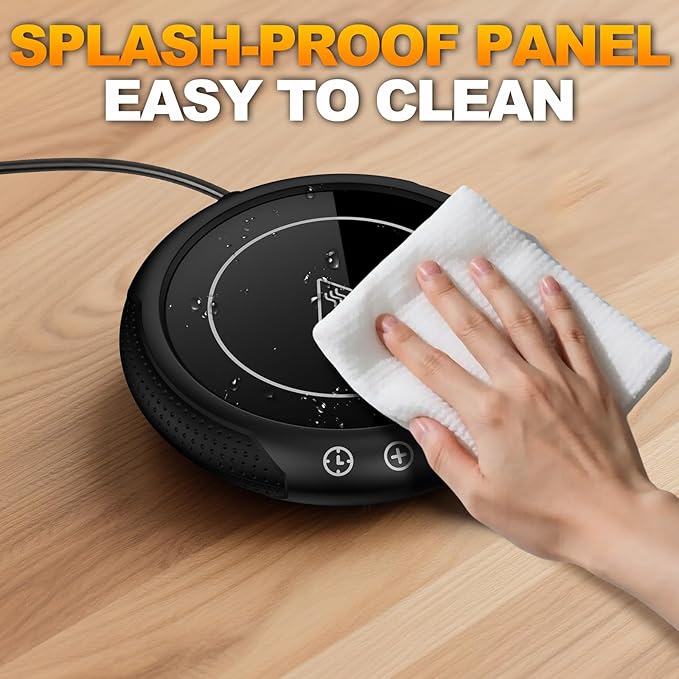 Mug Warmer, 36W Coffee Cup Warmer for Desk with Temperature Display 8-Temp Settings Controlled Heating Coffee Candle Warmer Plate for Beverage Gifts Accessories for Women Men (No Mug)