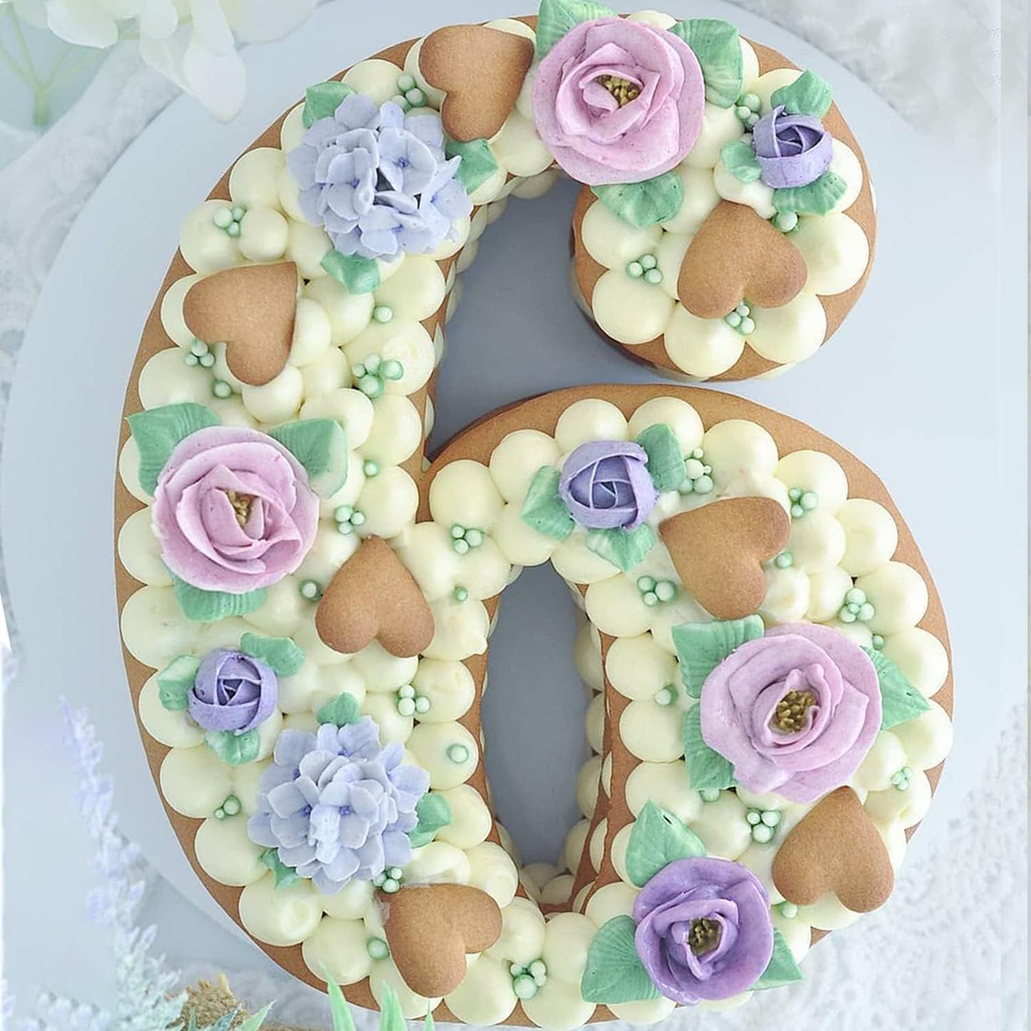 Ducodocu 3D Silicone Cake Pans Large Number Cake Mould Novelty Cake Tins DIY Baking Mold for Birthday Wedding Anniversary 10 inch Number of 6