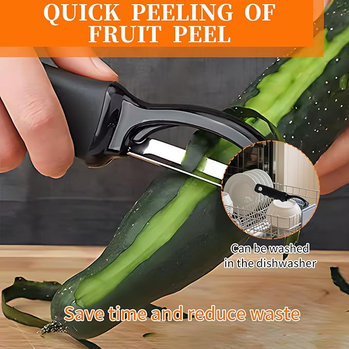 2 Pcs Premium Swivel Vegetable Peeler, Potato Peeler Hand Tool Stainless Steel, Blade Swivel Peelers with Ergonomic Non Slip Grip, Ideal for Fruits Carrots Apples Kitchen Prep or Gift Use