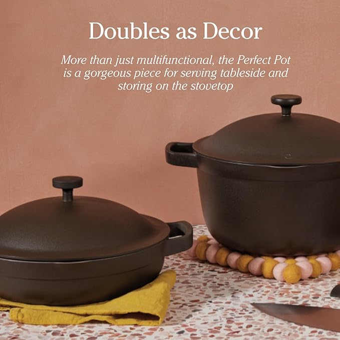 Our Place Perfect Pot - Mini 2.5 Qt Nonstick Ceramic Sauce Pan with Lid | Versatile Cookware for Stovetop and Oven | Steam, Bake, Braise, Roast | PTFE and PFOA-Free | Toxin-Free, Easy to Clean | Steam