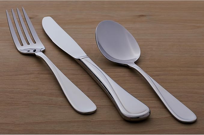 Oneida Flight 65 Piece Everyday Flatware, Service for 12, 18/0 Stainless Steel, Silverware Set, Dishwasher Safe