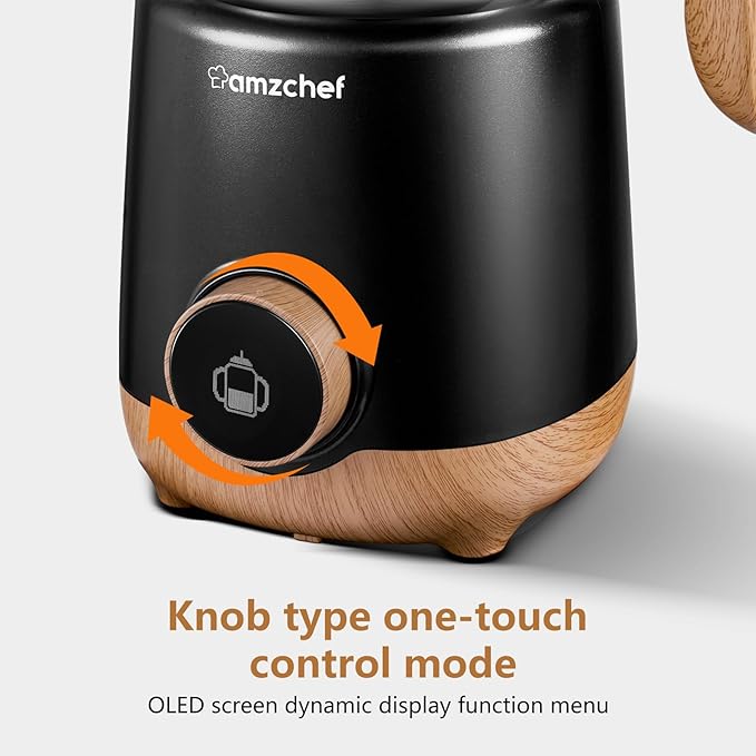 AMZCHEF Milk Frother Steamer, 8-in-1 IH Induction Heating Frother with 2 Cups (21oz & 13.5oz), Automatic Cold Foam & Heated Milk Maker for Latte, Cappuccino, Hot Chocolate