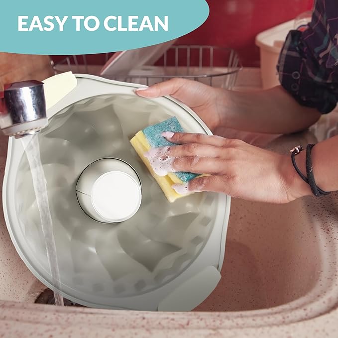 Boxiki Kitchen Premium Non-Stick Fluted Cake Pan - Ceramic Bakeware for Perfect Pound Cakes, Chocoflan & More - Durable & Easy Release