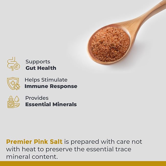 Premier Research Labs Microbiome Salt - Pink Himalayan Mineral Sea Salt with Alaea Hawaiian Red, Fine Grain, Gourmet, Pure Minerals for Hydration, Added Probiotics for Gut Health - 12 oz (Pack of 1)