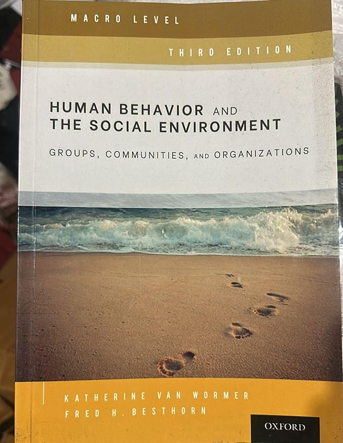 Human Behaviour and Social Environment, Macro level: Groups, communities, and Organisations