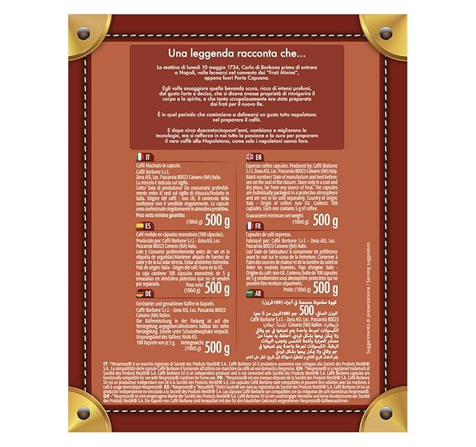 Caffe Borbone Nespresso Compatible Coffee Pods, Blue Blend, Freshly Roasted and Packaged in Italy - 200 Individually Wrapped Coffee Pods - NOT Compatible with Vertuo