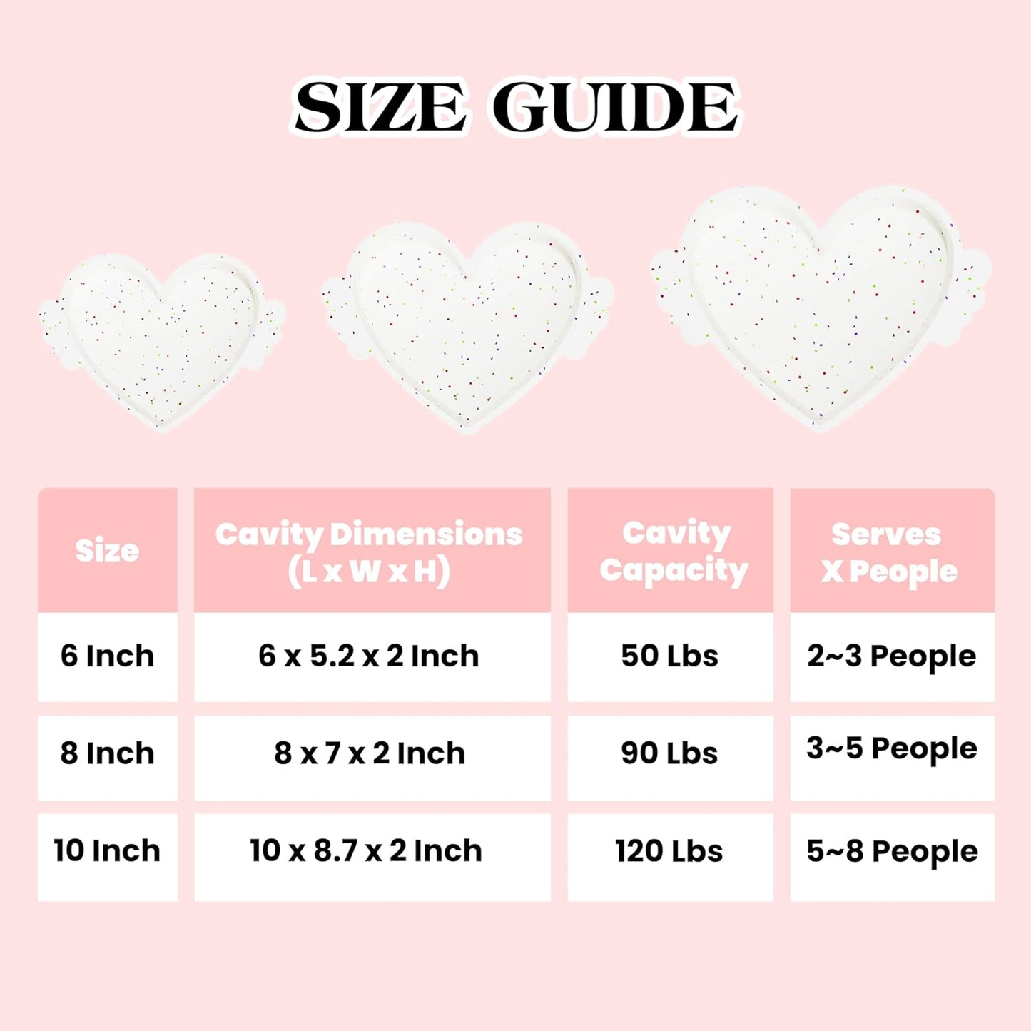 8 Inch Heart Shaped Cake Pans with Metal Reinforced Frame Nonstick Silicone Heart Cake Molds for Baking Set of 2 (Cream)