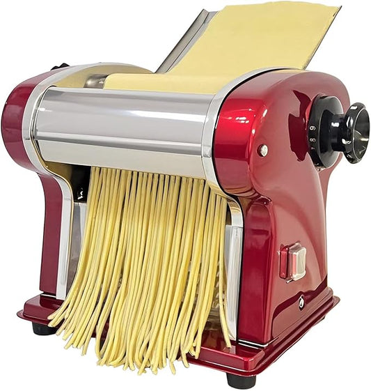 Electric Pasta Maker Household Noodle Making Dough Pressing Machine Built-in 2.5mm Cutter 135W 5Kg/H Output for Commercial Home Use