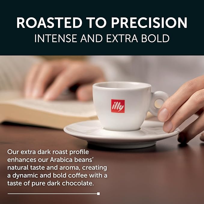 illy Aluminum Espresso Capsules - Compatible with Nespresso Machines - Forte Extra Bold Roast Coffee- Rich & Strong Flavor - Notes of Dark Chocolate - Single Serve Capsules - 10 Count (Pack of 5)