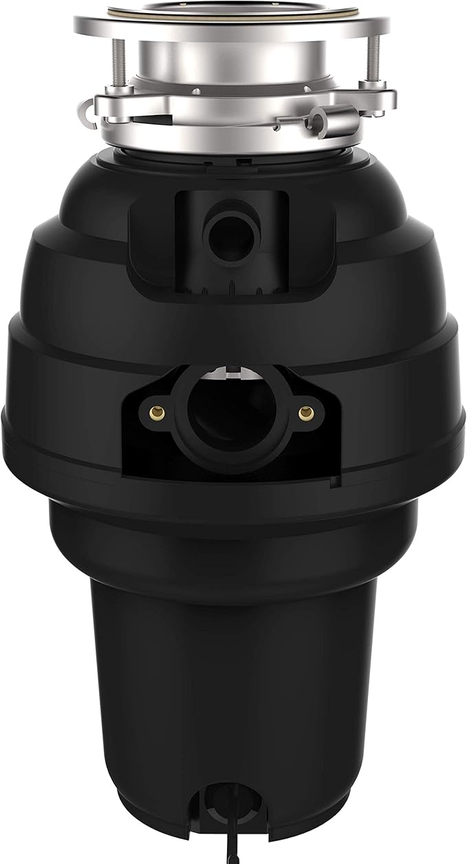 Waste Maid 10-US-WM-658-3B Garbage Disposal Anti-Jam Stainless Steel Food Waste Grinding System, 1-1/4 HP Premium, Black