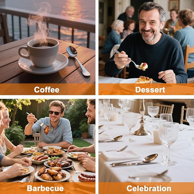 12 Pieces Heavy Duty Teaspoons Set,6.8" Tea Spoons Silverware,Food Grade Stainless Steel teaspoons,Small Spoons for Home, Kitchen, Restaurant,Mirror Polished and Dishwasher Safe