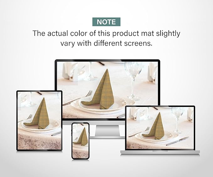 RUVANTI Cloth Napkins Set of 6 Cotton 100%, 18x18 Inches Napkins Cloth Washable, Soft, Absorbent. Cotton Napkins for Parties, Christmas, Thanksgiving, Weddings, Dinner Napkins Cloth - Wet Net