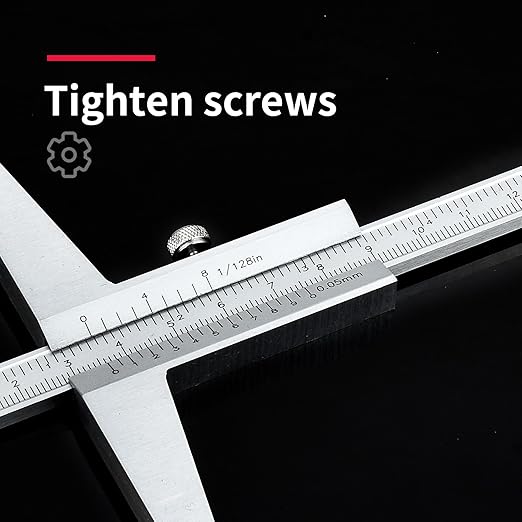 0-200mm Depth Vernier Caliper Micrometer Measuring Tool, 0.02mm Resolution,Carbonsteel Caliper Measuring Tool, DRINYOUNG (0-200/128in Depth Caliper)