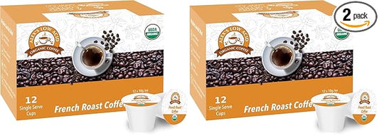 Alex's Low Acid Organic Coffee Single-Serve Pods (24-Pack) - French Roast