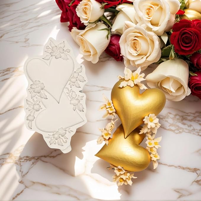 (Four-piece set) Love swan key, lock, apple girl, DIY silicone mold, cake chocolate mold wedding cake decoration tool soft cake