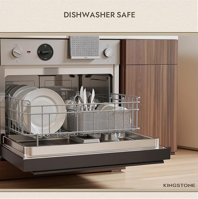 KINGSTONE Silverware Set with Steak Knives, 24-Piece Forged Flatware Set Cutlery Set Premium Stainless Steel, Service for 4, for Kitchen, Home, Wedding, Party, Mirror Polished and Dishwasher Safe