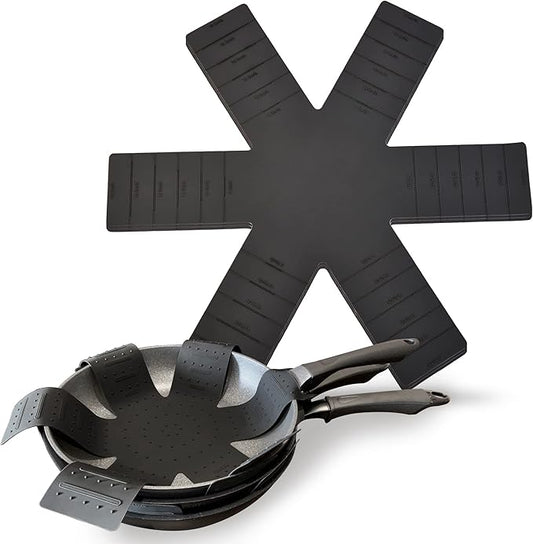 Pot and Pan Protectors for Stacking, Pot Pan Separators Cookware Protector 3 Pack, Dividers Anti-Slip Foldable for Multiple Sizes Pots and Pans Avoid to Scratching or Marring
