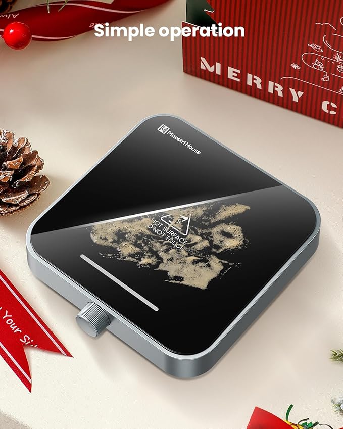 Maestri House Mug Warmer, Electric Coffee Cup Warmer for Desk with 3-Temp Settings,Auto Shut Off, Constant Temperature Heating for Beverage, Milk, Tea and Hot Chocolate at Home & Office (Space Gray)