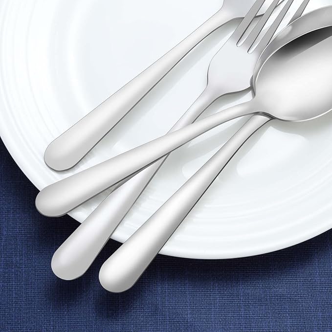 24-Piece Dinner Forks Set, Funnydin 7.1 Inches Stainless Steel Forks Silverware, Durable Table Forks Set, Use for Home, Kitchen and Restaurant - Mirror Polished, Dishwasher Safe