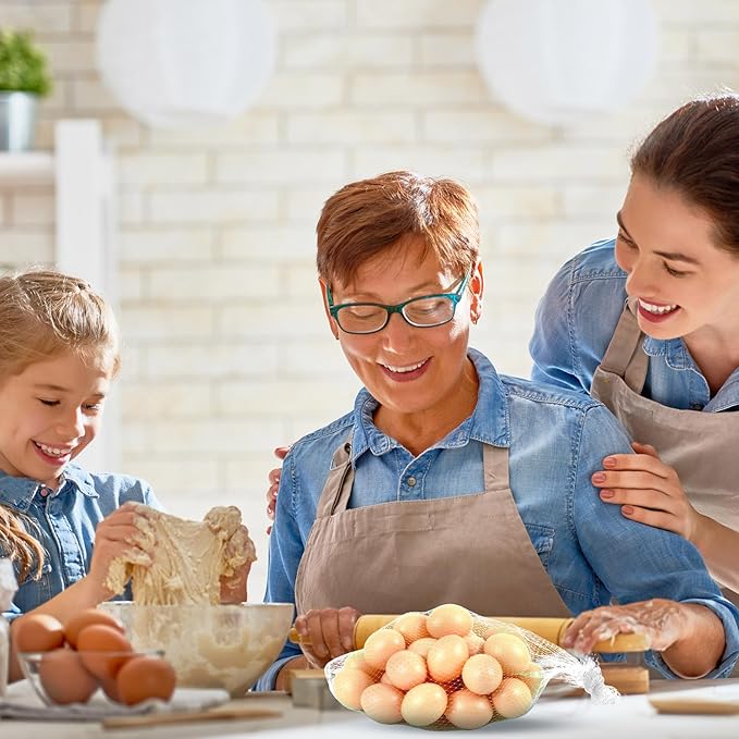 Windyun 1000 Pcs 20 Inch Reusable Mesh Nylon Netting Bulk, Fits Storage Egg Vegetable Seafood Fruits Bags Grocery Bags (White)